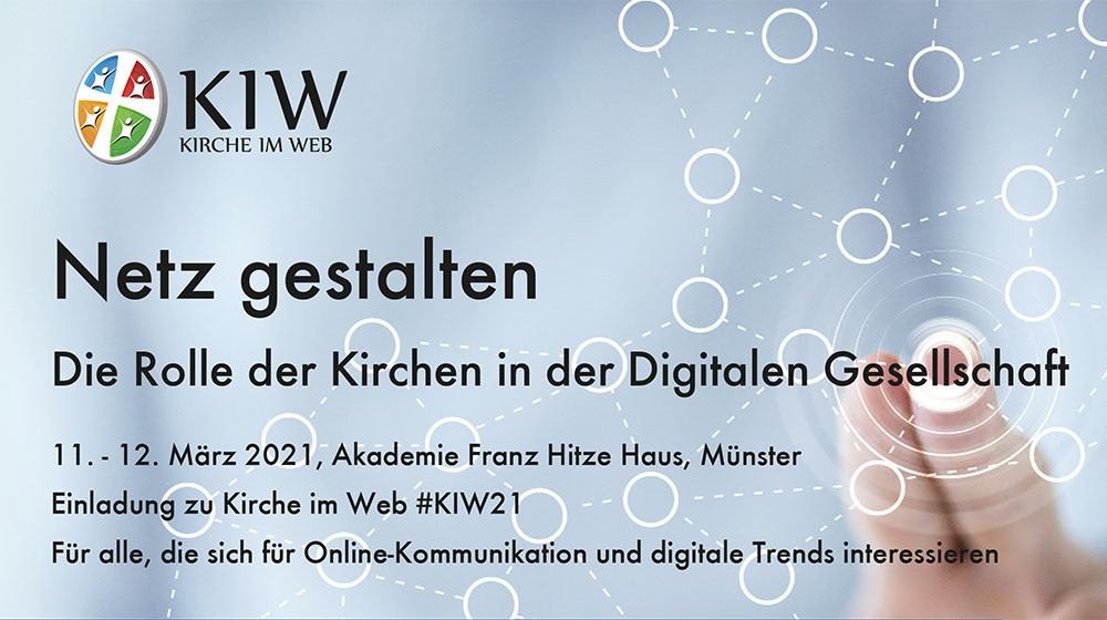 Netz gestalten Kirche im Web 2021 - Ausriss Tagungsflyer