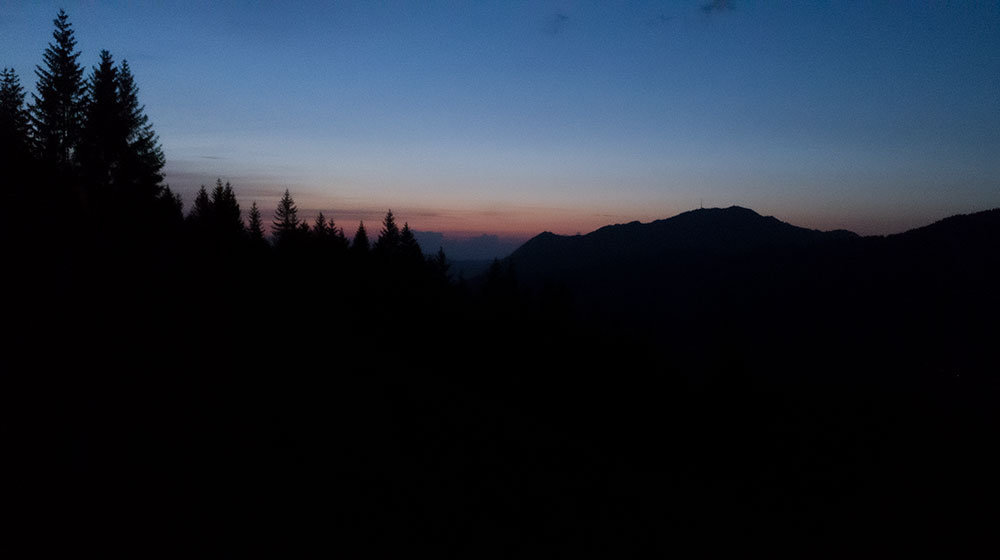 Dämmerung in den Bergen
