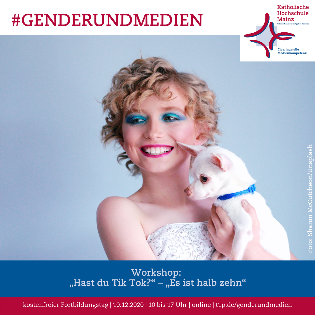 geschminkte Frau mit Hund